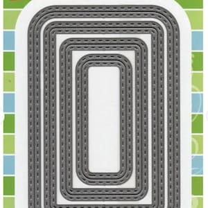 Nested stitched rectangle cutting dies