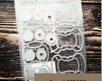 Whale Tail Die Tab & Hole Reinforcer Metal die set 14 pieces MD532