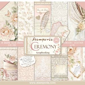 Stamperia Double-Sided Paper Pad 12&quot;X12&quot; 10/Pkg-Ceremony, 10 Designs/1 Each