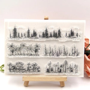 Forests Trees Transparent Clear Silicone Stamp CAS203