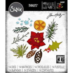 Sizzix Thinlits Dies By Tim Holtz 14/Pkg - Modern Festive