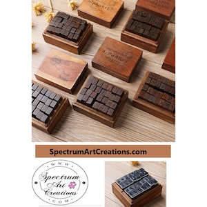 Wooden Rubber Stamps Set 28 Pcs Vintage Numbers Weather Letters Stamp DIY
