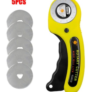 Rotary Cutter + 5 Blades 45mm Leather Paper Craft Quilting Cutting