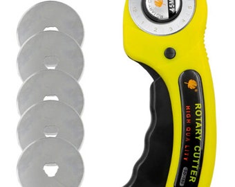 Rotary Cutter + 5 Blades 45mm Leather Paper Craft Quilting Cutting