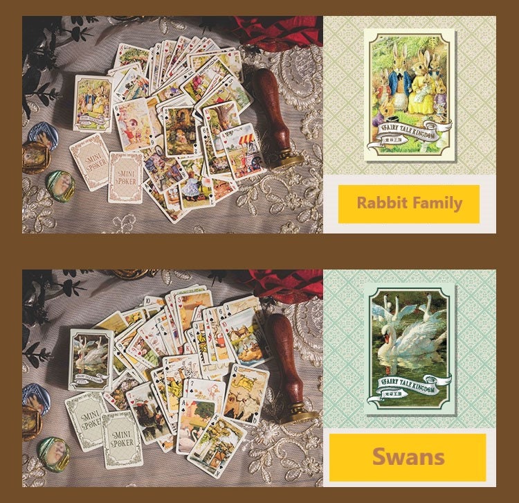 Mini Playing Cards 8 Styles Fairy Tales Play Card - Etsy