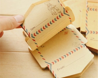 Mini Envelopes Retro Vintage Kraft Paper Envelopes 45 pc. E406
