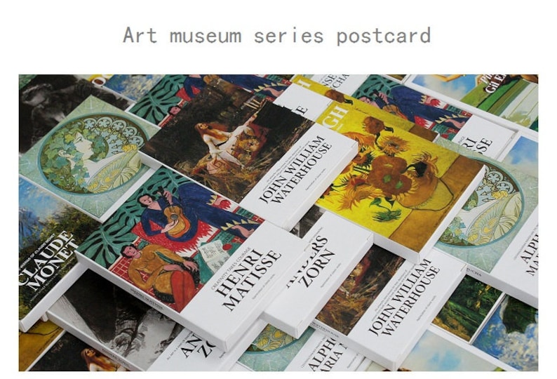30 Postcards Art Museum Series Famous Artists English Postcards 30 Pc ...