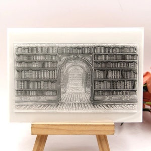 Library Bookshelf Background Clear Stamp CAS202