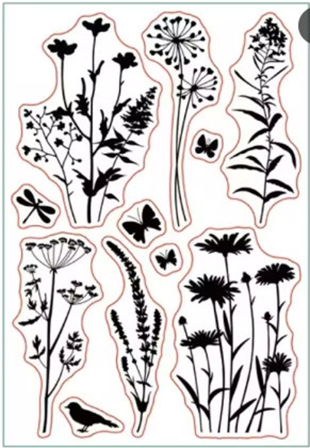 Wildflowers Butterflies Clear Stamp Set CAS291 - Etsy