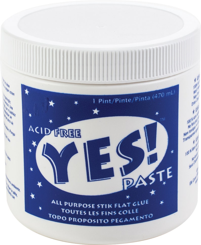 Colla Yes! All-Purpose Stik Flat - 1 Pinta (470 Ml) - Pasta Ultra Spessa, Trasparente, Priva Di Acidi - 3