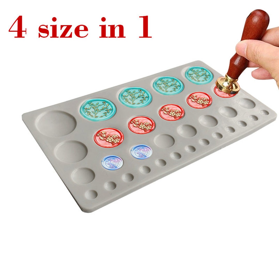 1PC Wax Seal Stamp Silicone Mold Mat with 12-Cavity Mould Pad for DIY Cr-WG