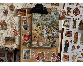 Vintage Sticker Washi Paper Book E405