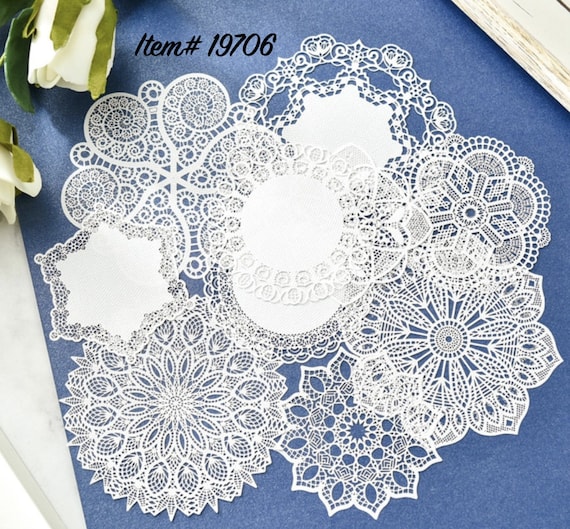 100 Doily 4 in Napkin Bands , Stylishly, Romantic Paper Doilies 