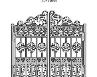 Lacy Iron Gate Door Craft Embossing Metal Cutting Die MD581