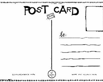 Postcard Clear Stamp Post card - card making CAS277