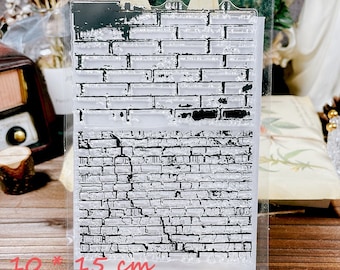 Brick wall Background stamp Transparent Clear Silicone Stamp CAS90