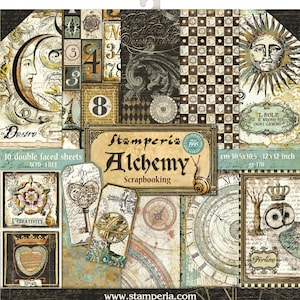 Stamperia Alchemy Double-Sided Paper Pad 12"X12" 10/Pkg-Alchemy, 10 Designs/1 Each