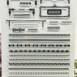 Borders clear stamp set over 27 pc. CAS278