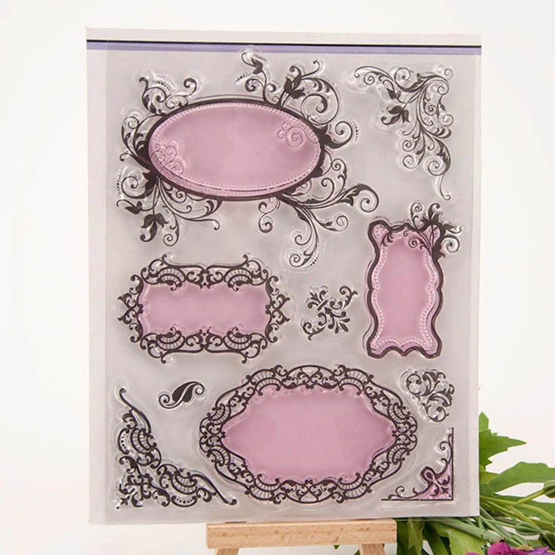 Frames Corners Labels Vintage Clear Stamp CAS214 - Etsy