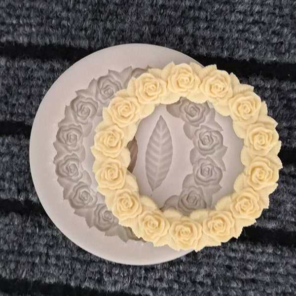 Moule en silicone Feuilles Rosette MOL225