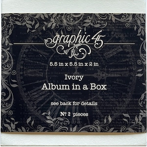 VIDEO AVAILABLE Graphic 45 Staples Album In A Box-Ivory