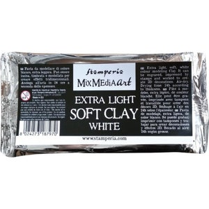 Modeling Air Dry Clay Stamperia Extra Light White Modeling Air Dry Clay 5.6 Oz for Arts and Crafts, Moulds, Relief Textures