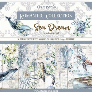 Stamperia Romantic Sea Dream Double-Sided Paper Pad 12&quot;X12&quot; 10/Pkg-, 10 Designs/1...