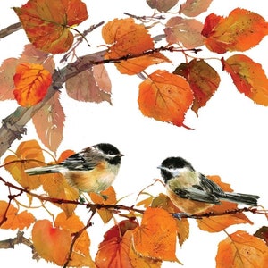 Autumn Birds Beverage Napkins NF24