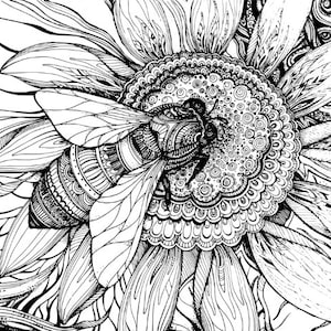 Bee Picking Nectar Clear Stamp honey bee on flower CAS226
