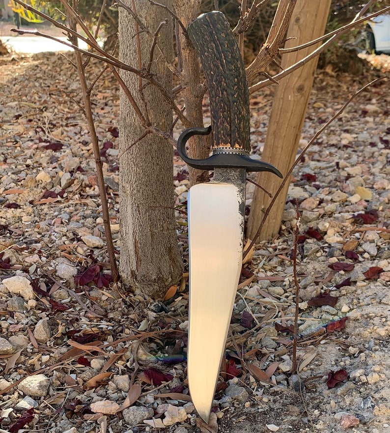 Brute De Ring Guard Bowie Knife Etsy