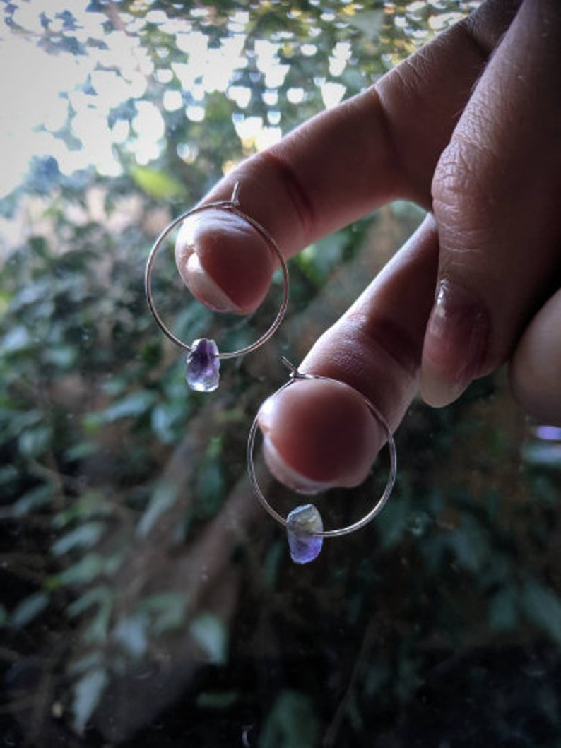Choice of Gemstone! Pyxis Gemstone Hoop Earrings