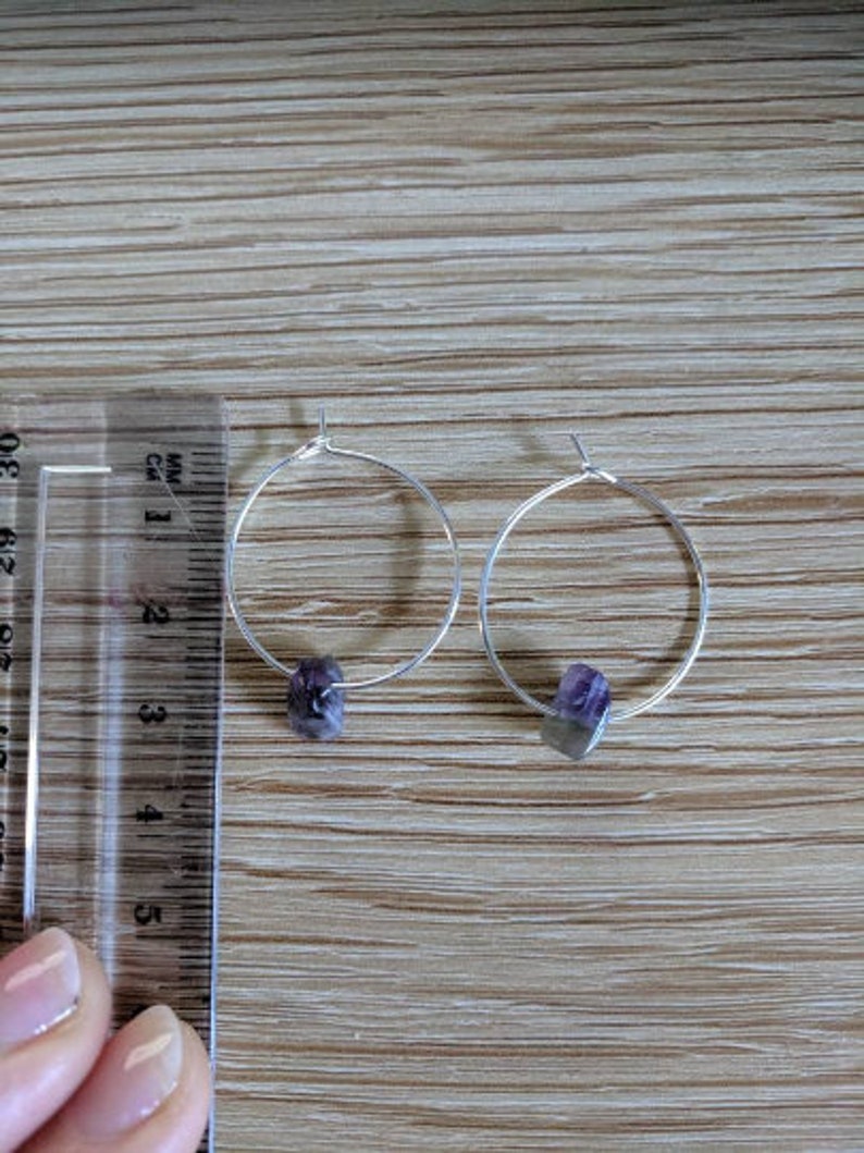 Choice of Gemstone! Pyxis Gemstone Hoop Earrings