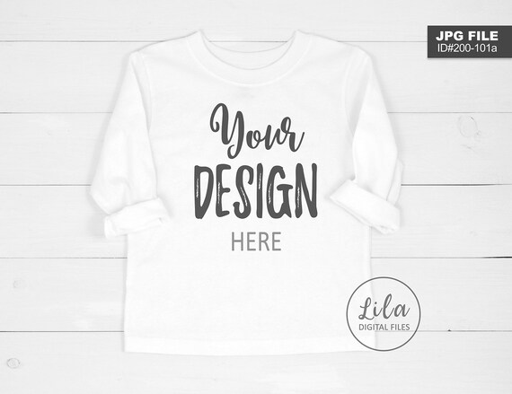 Jpg Mockup Blank White Kids Long Sleeve Shirt Mockupblank