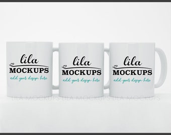 Three Mug Mock Up Etsy