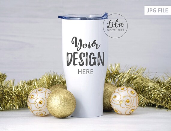Stock Photo Blank White Tumbler Mockuptravel Flaskcup Mockup