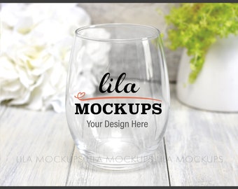 Wine Glass Mockup Etsy