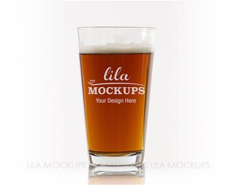 Download Beer Glass Mockup Etsy