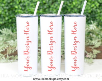 White Tumbler Mockup Etsy