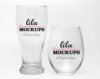 Download Beer Glass Mockup Etsy