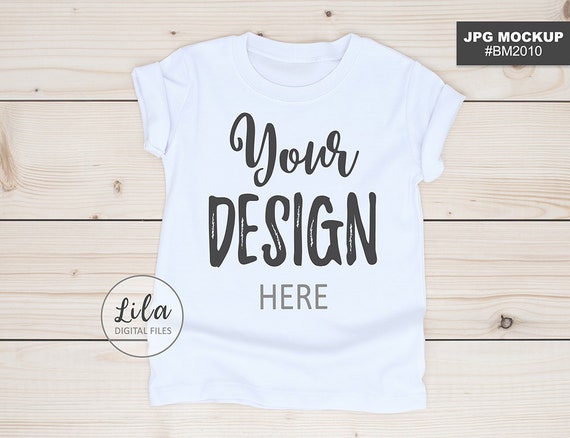 Stock Photoblank White Toddler T-Shirt Mockup Flatlay Mockup Blank
