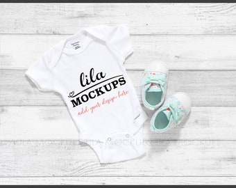 Mockup Photo Photo Of Three 3 Gerber Baby Onesies Baby Etsy