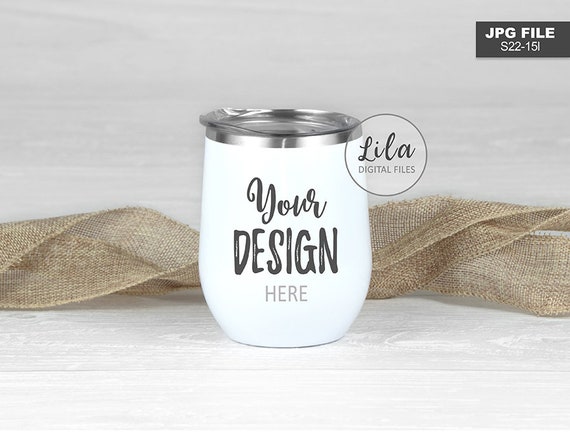 Download Free White Wine Tumbler Mockup Jpg Photo Of A (PSD) - New Apparel Mockups High-Quality