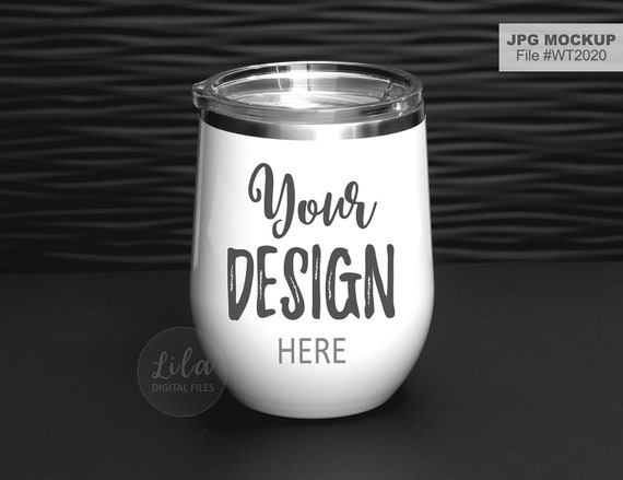 White Wine Tumbler Mockup Photo Polar Camel Jpg