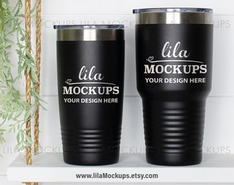 Download Black Tumbler Mockup Etsy