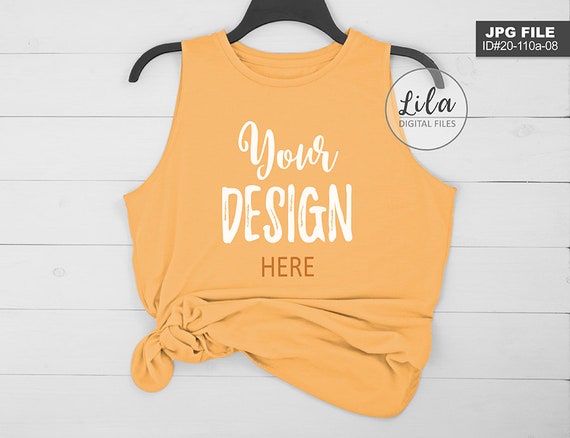 Download Free Blank Gym Shirt Mockup Photo Yellow Styled T-Shirt ...