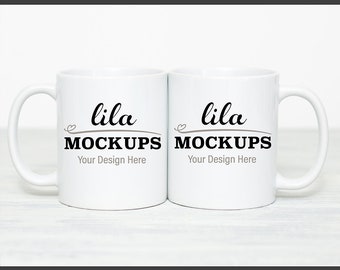 Two Mug Mockup Etsy