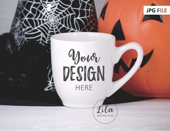 Jpg Stock Photo Haloween Coffee Cup Mockup Photo