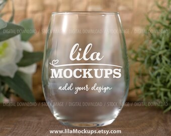 Download Wine Glass Mockup Etsy