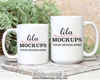 Two Mugs Mockup Etsy