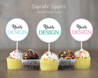 Download Stock Photo Cupcake Toppers Mockup Set Of 6 Cupcakes Stock Image Cupcake Mockup Photo Styled Cupcake Stock Photo Cupcake Display Photo T Shirt Logo Mockup Free Psd All Free Mockups PSD Mockup Templates